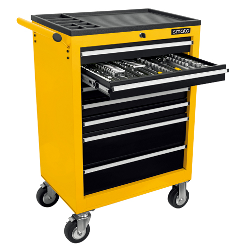 SMATO Tool Set 221 pcs with Roll Cabinet
