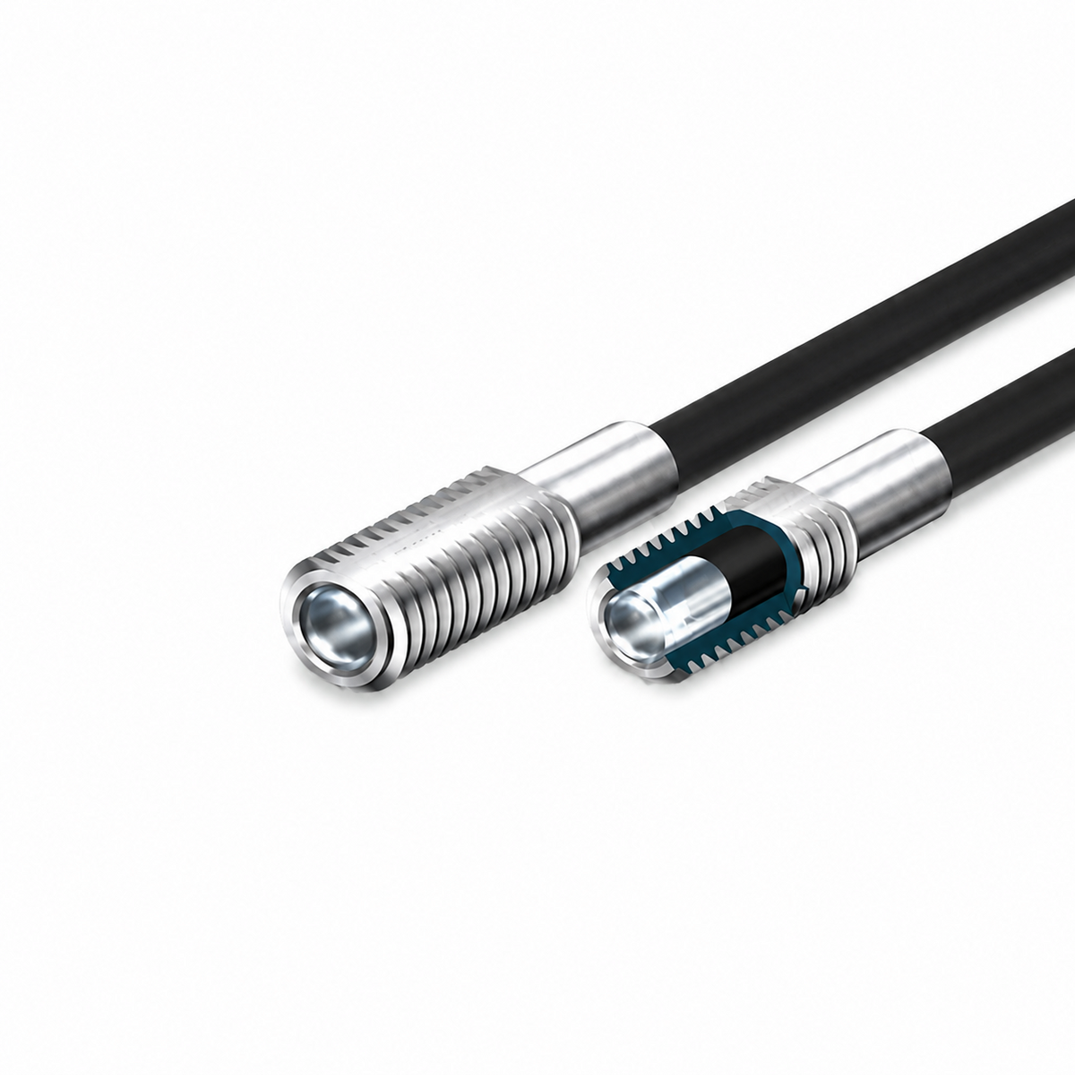 Omron E32-LT Build-in Lens Through-beam Fiber Unit (M4, 15° GIGA Beam, High-power)