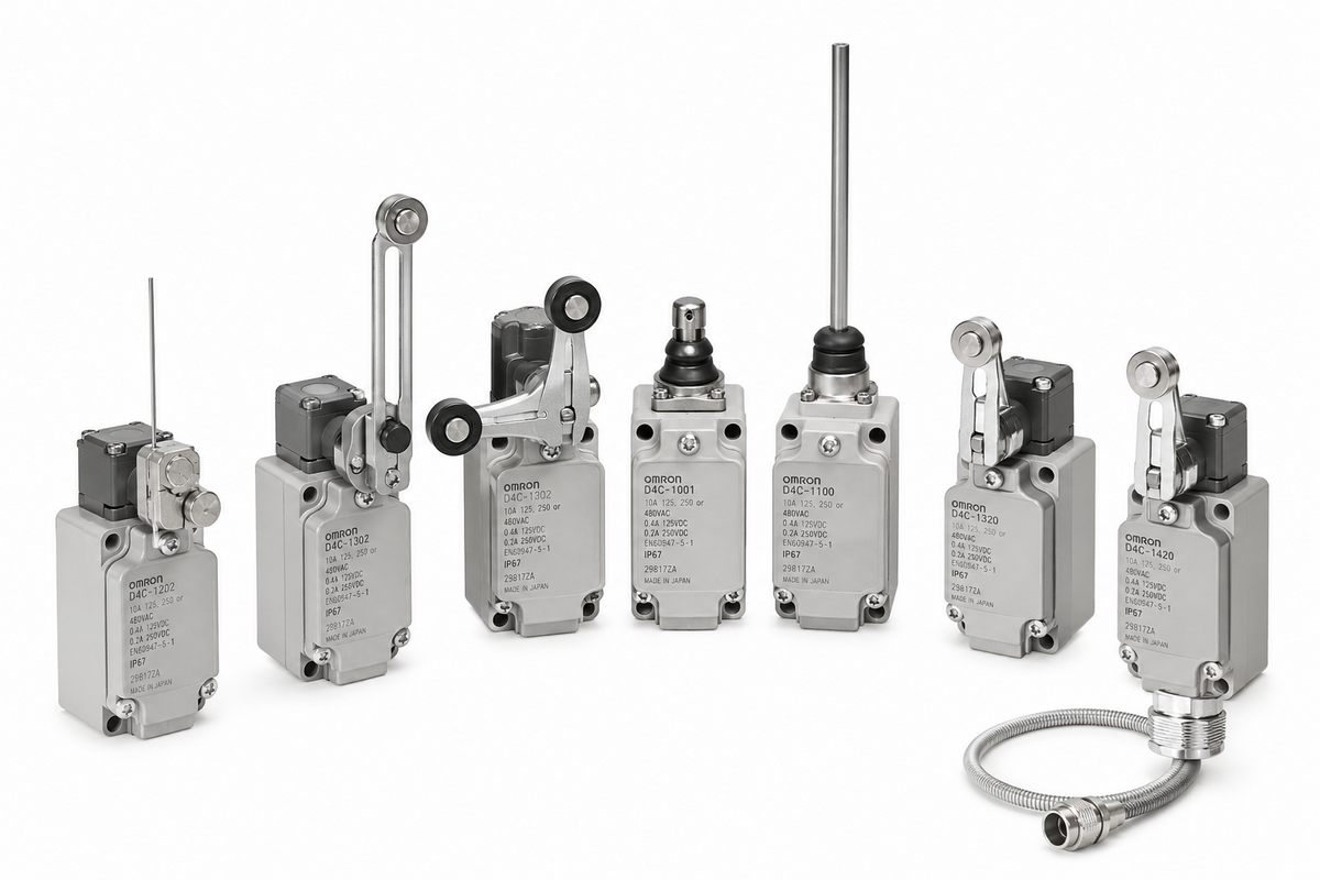 Omron WL-N/WLG General-purpose Limit Switch (Flexible Rod / Coil Spring, Std+Airtight)