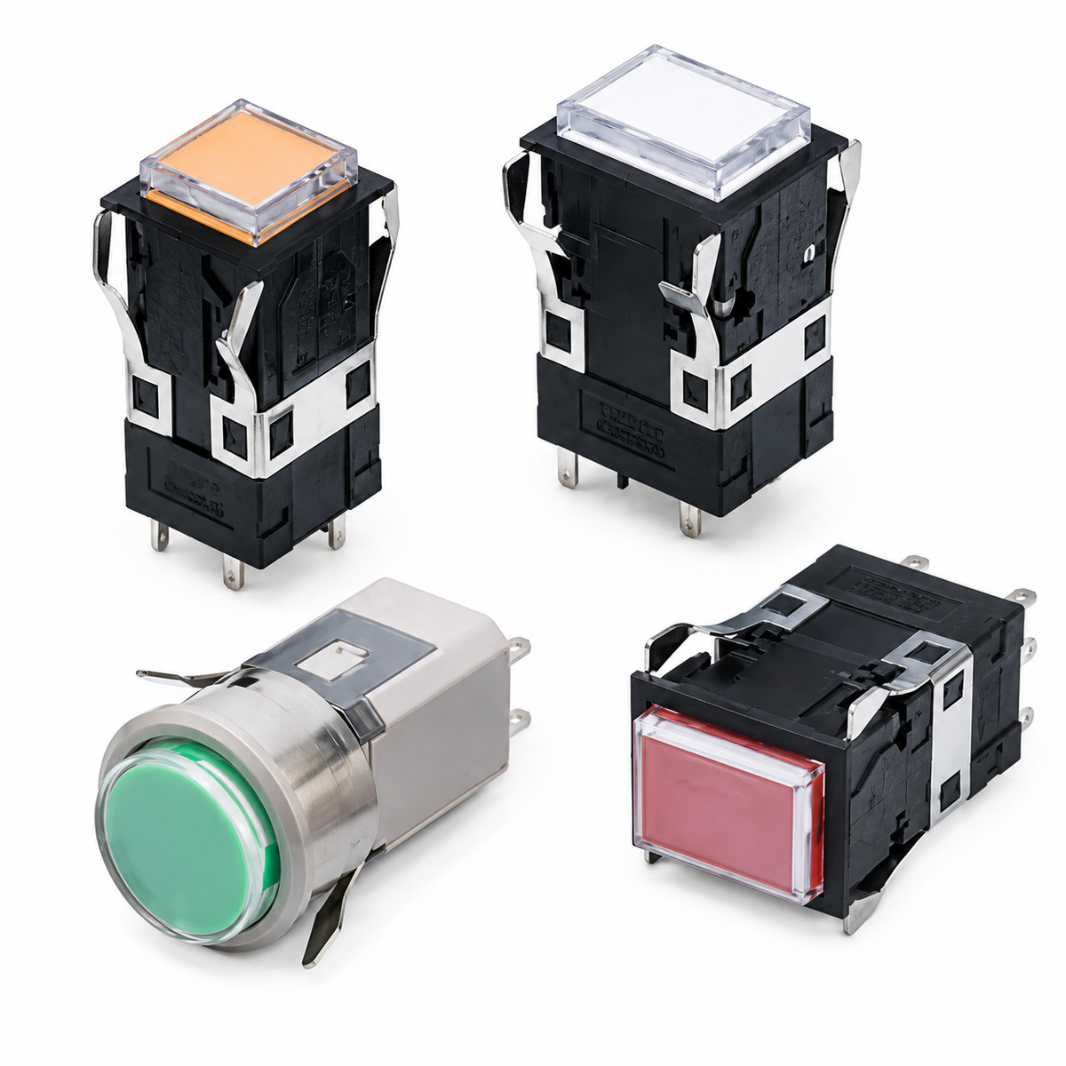 Omron A3PJ Lighted Pushbutton Switch Set (Rectangular, Microload, SPDT/DPDT, 24V)