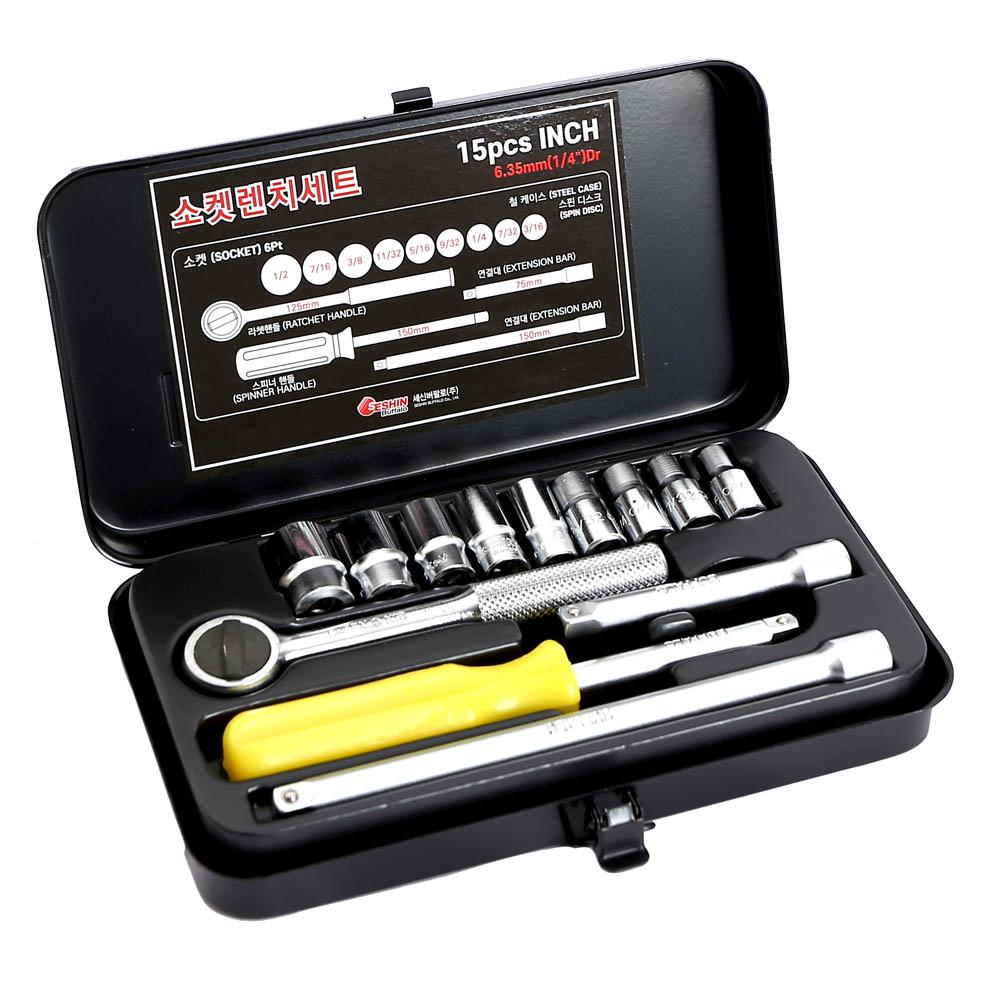 Seshin Buffalo Socket Wrench Set 1/4DR inch
