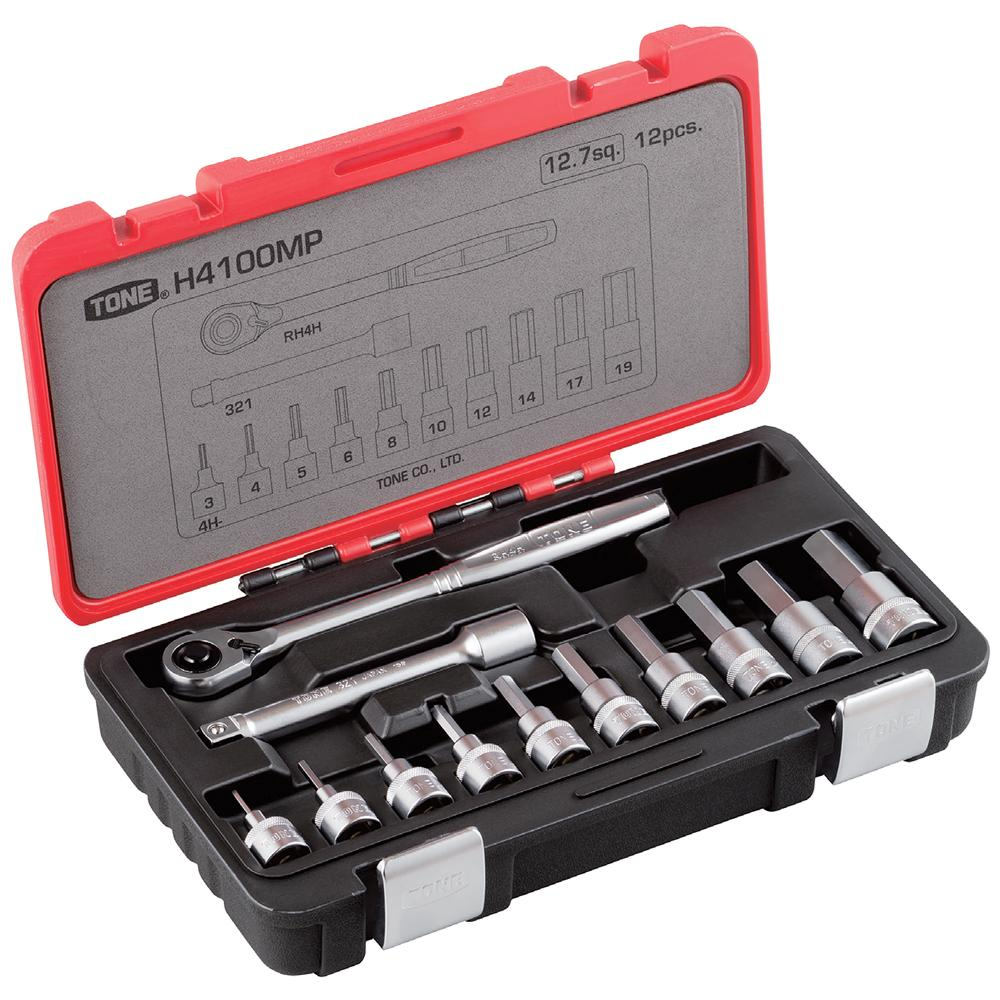 TONE Hex Bit Socket Set H4100MP