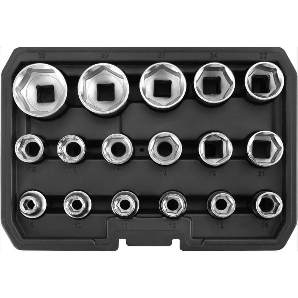 Seshin Buffalo Socket Wrench Set 1/2DR mm 17pcs