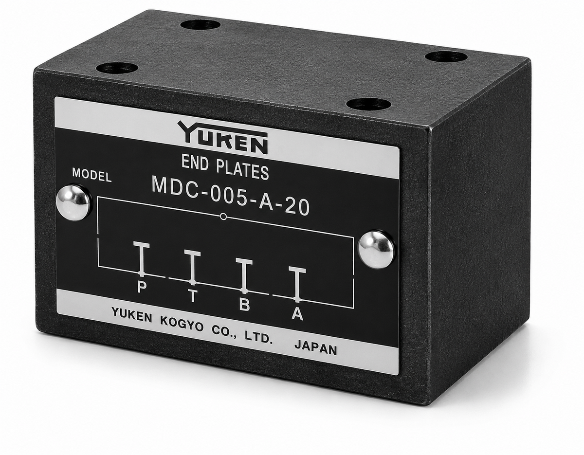 Yuken — 007 Series Modular End Plate (Blocking / Bypass)