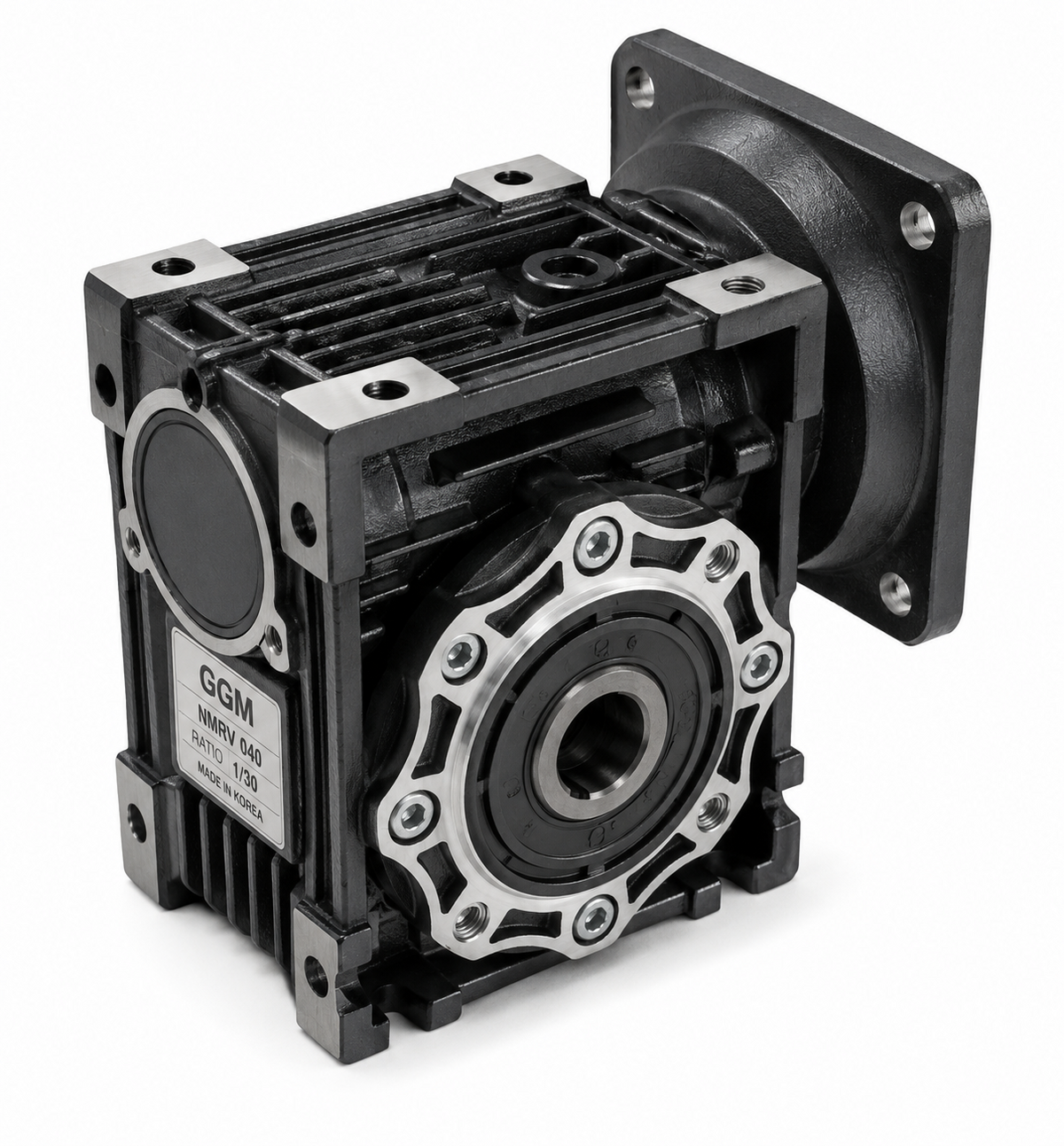 GGM NMRV 030 Worm Gear Reducer (hollow ø14 output, input ø12, 1/5~80)