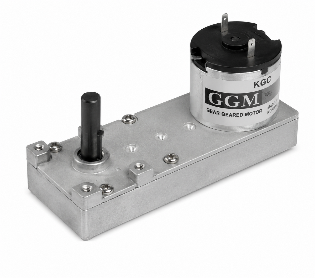 GGM KGF-3448-S2 Worm Geared DC Motor (DC 24V, 5200rpm base, 5 ratios 1/57-1/255, F/R shaft)