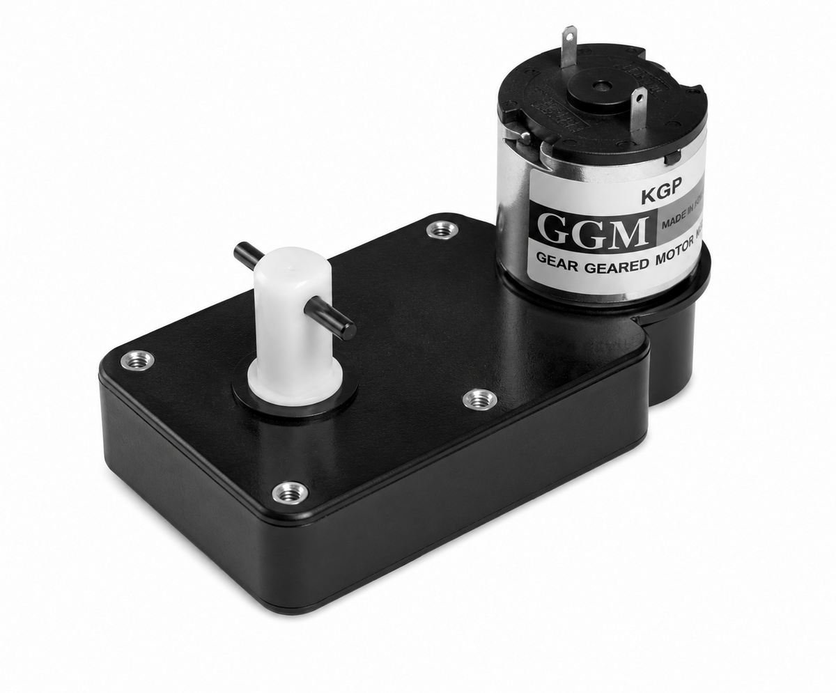 GGM KGP-3429-S1 Insert Geared DC Motor (DC 12V, 5200rpm base, 2 ratios 1/62-1/116)
