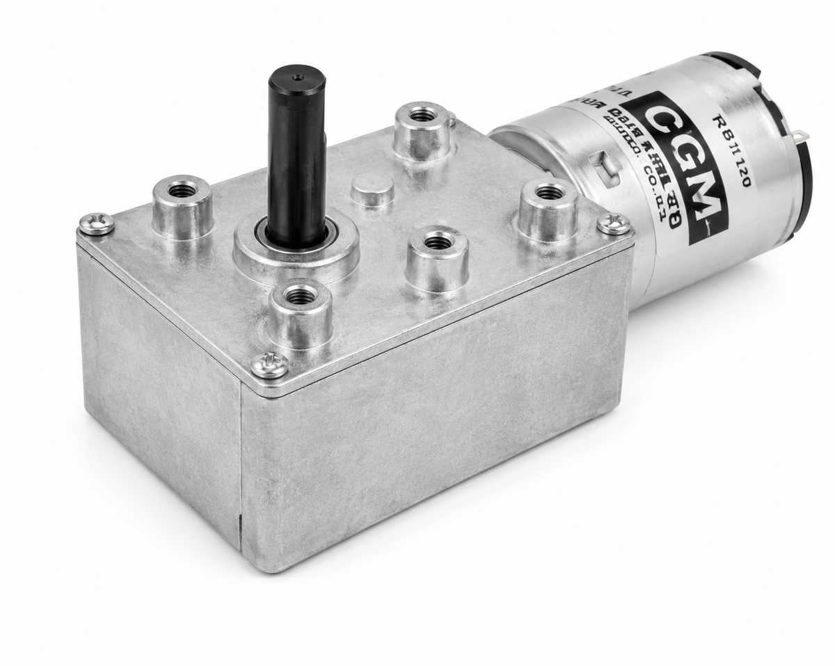 GGM KWB-3448-T1 Worm Geared Motor (DC 12V, F/R output, 1/70–1/1800)