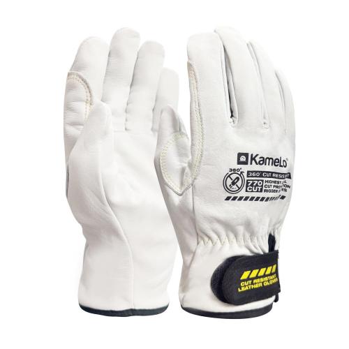Camelo 770-CUT L Flame-Resistant Leather Gloves