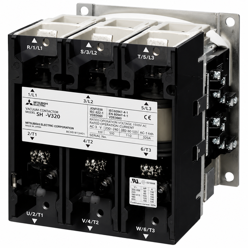 Mitsubishi Electric - SH-V160 Vacuum Magnetic Contactor (AC operated, 200A Ith, 180A 90kW at AC440V)