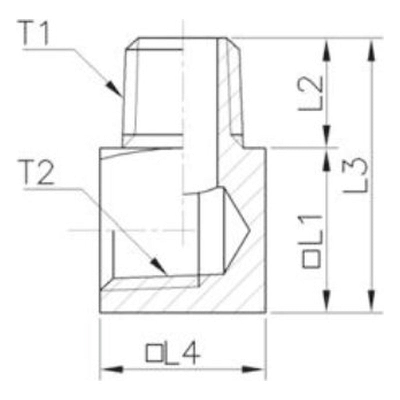 Aryung T1-1/8K1 Male-Female Elbow (PT 1/8")
