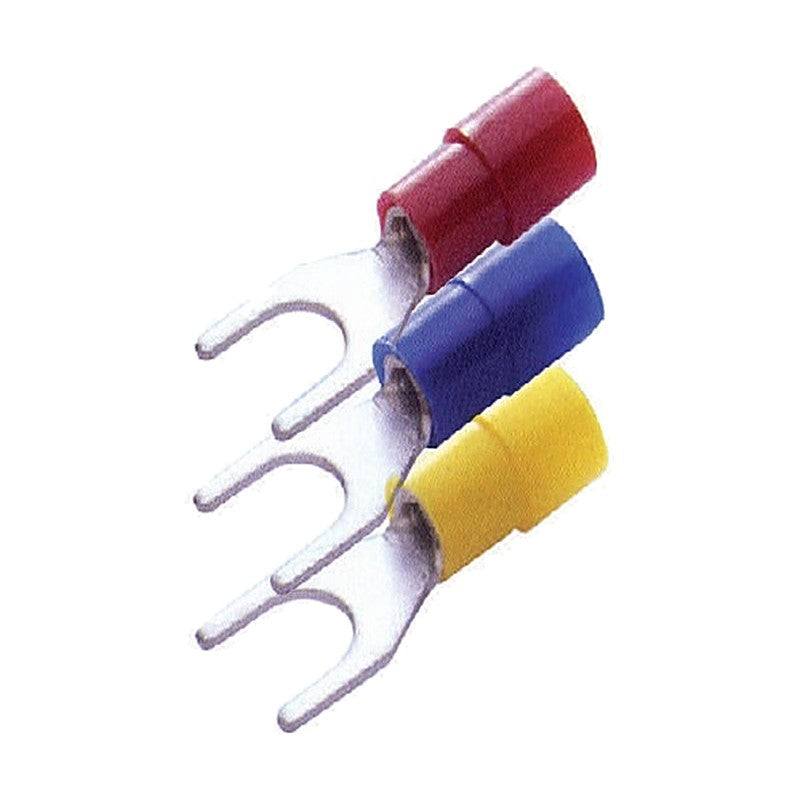Jeoneo JONT Nylon-Insulated Fork Terminals, Electrolytic Copper