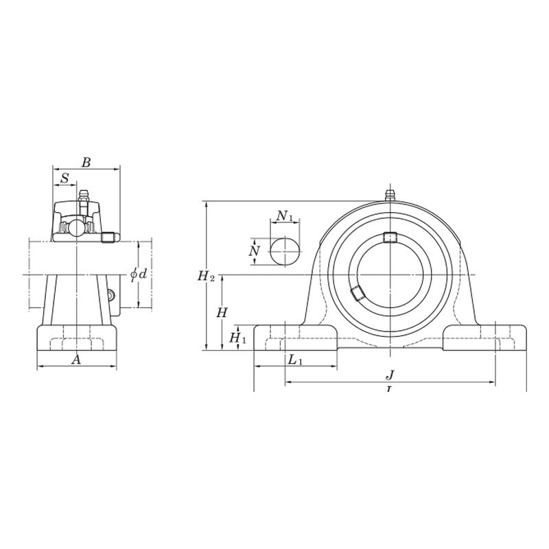KYK UCP 200 Series Pillow Block Units (Shaft 12-90 mm)