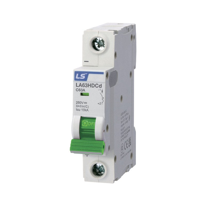LS Electric L-Series LA63HDCd DC MCB (1-63A, up to 1000V DC)