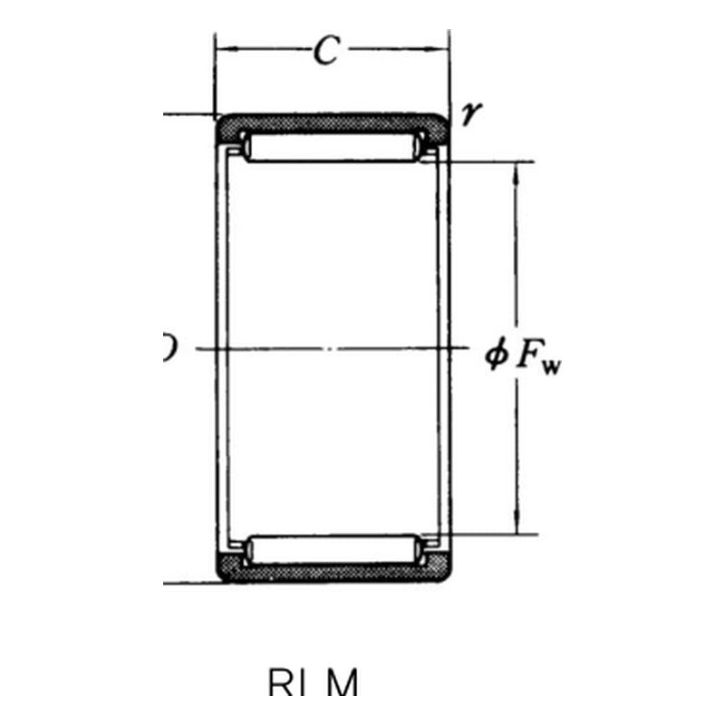 NSK RLM Solid Needle Roller Bearings without Inner Ring (Fw 9-55)