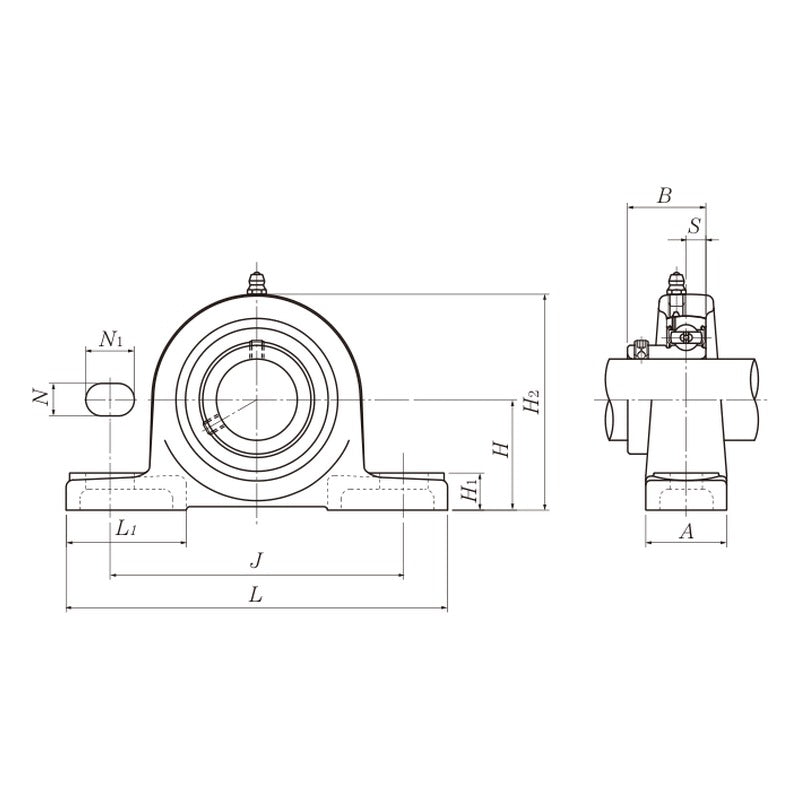 NTN ASPB2 Light Pillow Block Units, Cast Housing