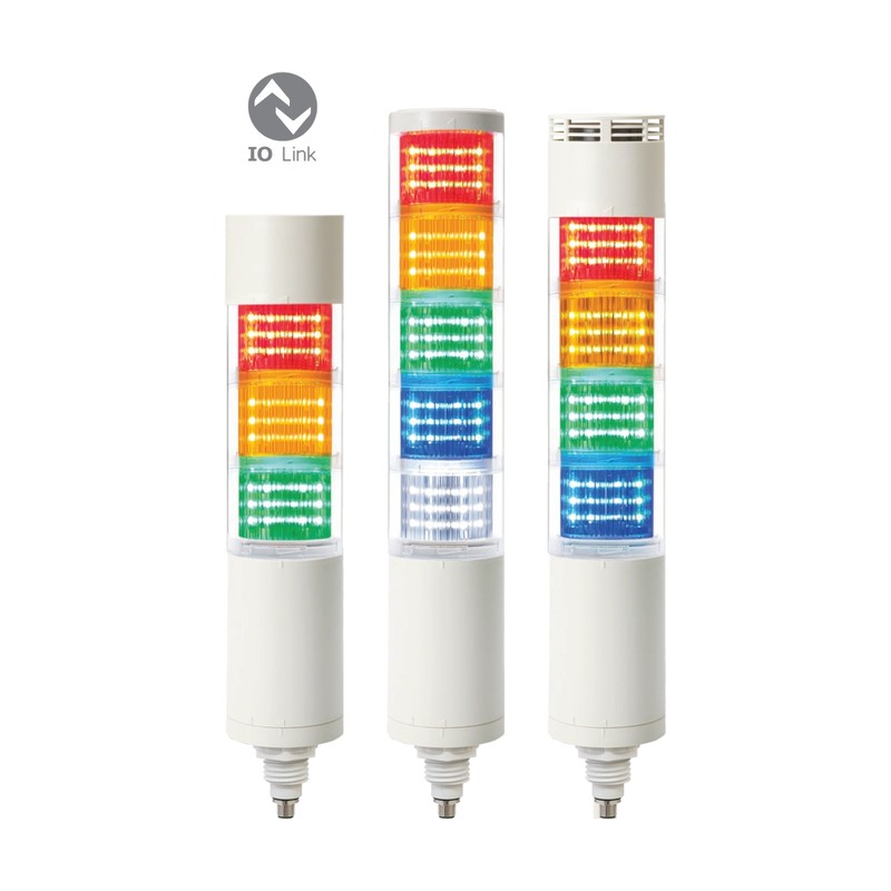 Qlight QTC70L-IOL Ø70mm IO-Link Programmable LED Tower Light with Filter Lens