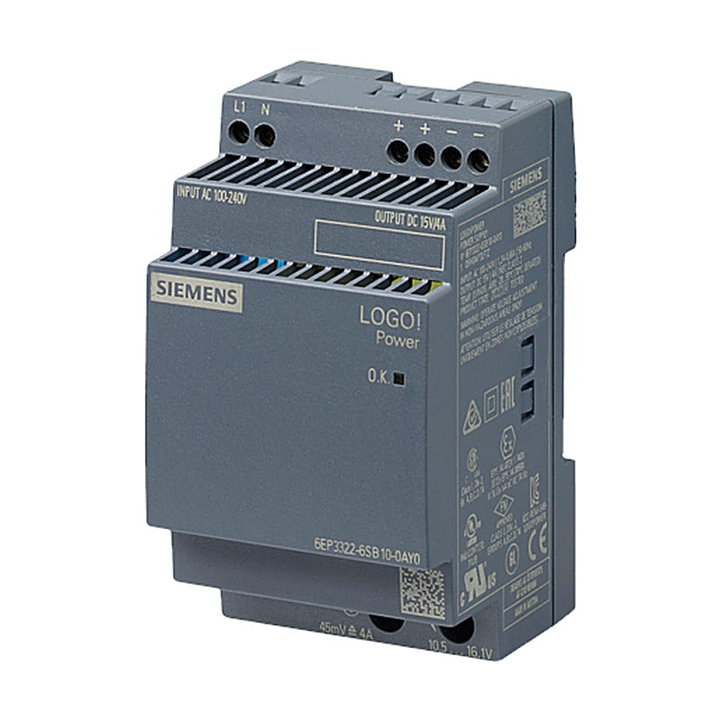 Siemens LOGO!Power 1-Phase 15 V DC Power Supplies