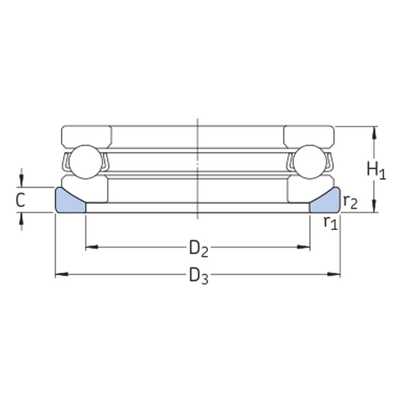 SKF U 2, U 3, U 4 Seating Washers for Thrust Ball Bearings
