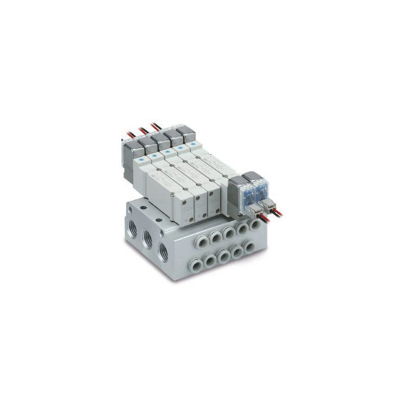 SMC JSY 5-Port Solenoid Valve (Non Plug-in, Metal Base, JSY1000-5000)