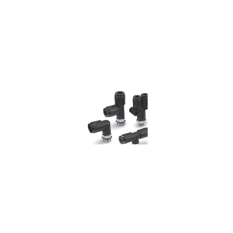 SMC KA Anti-Static One-Touch Fitting (Black, Tube OD 3.2-12)