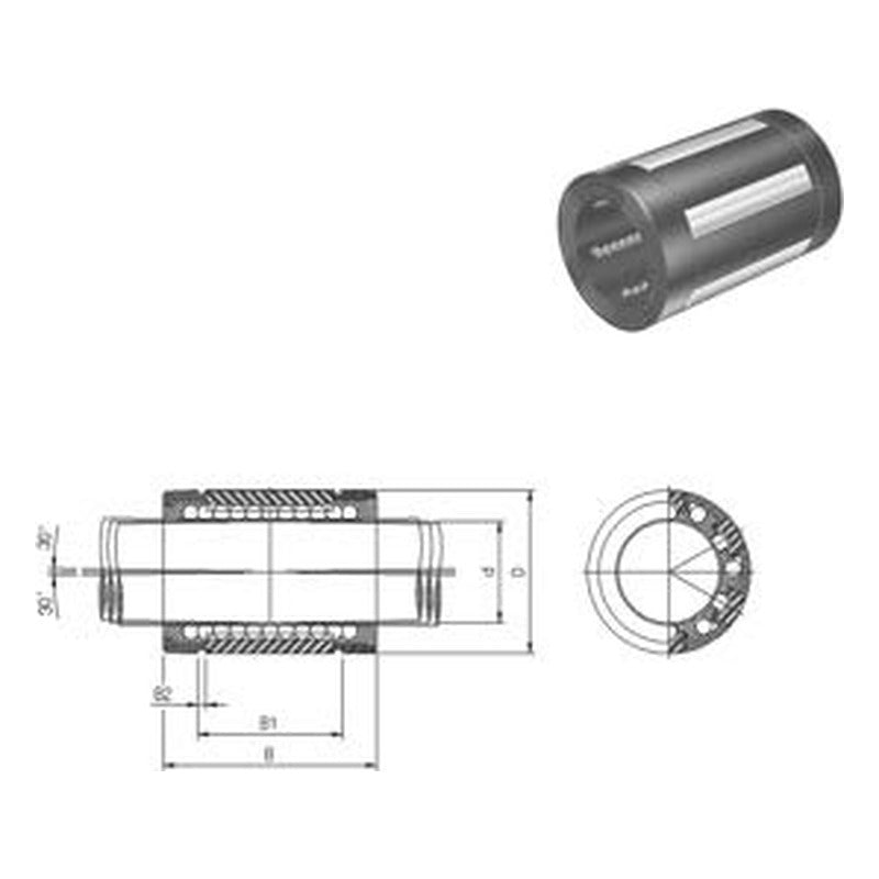 WON ST Super Ball Bushing SBE Series, Europe Series Closed Type