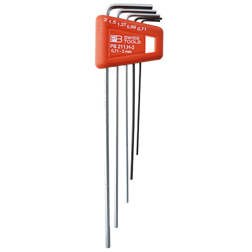 PB Swiss Tools Micro Hex L-Key Set Long 211.H-2 CN