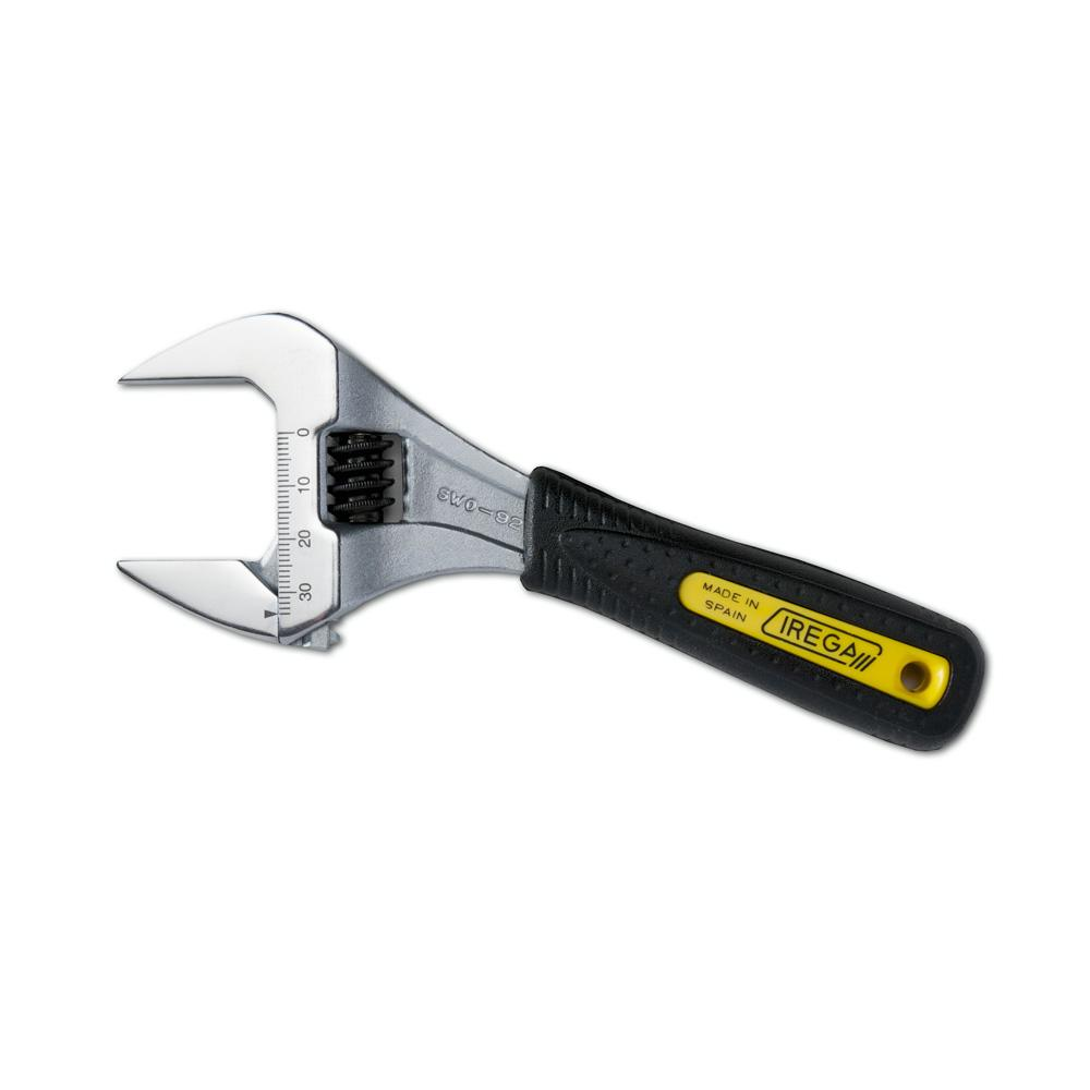 IREGA Super Wide Opening Adjustable Wrench Rubber Grip