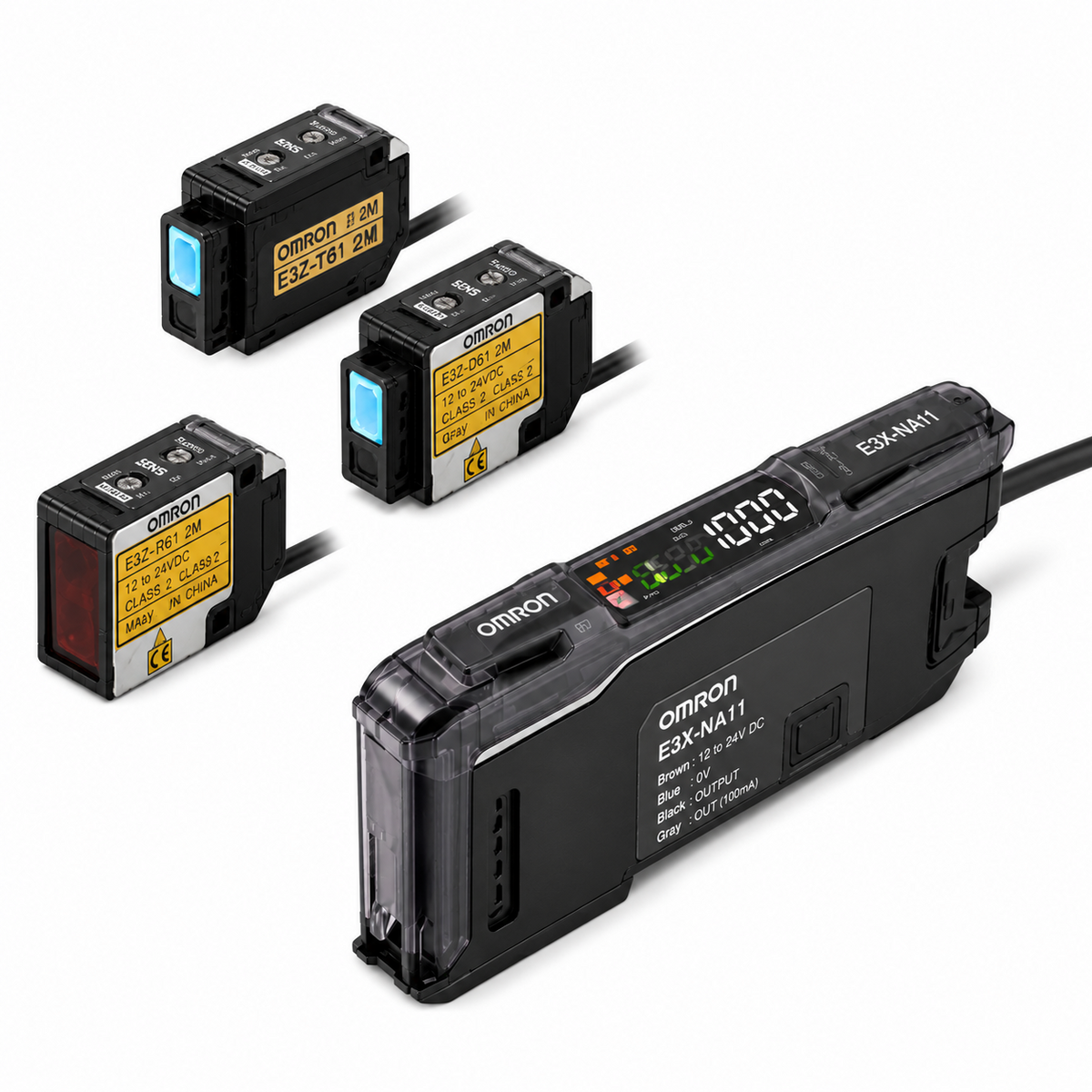 Omron E3C-LDA Laser Photoelectric Sensor Head (Diffuse / Retro-reflective, Spot/Line/Area)