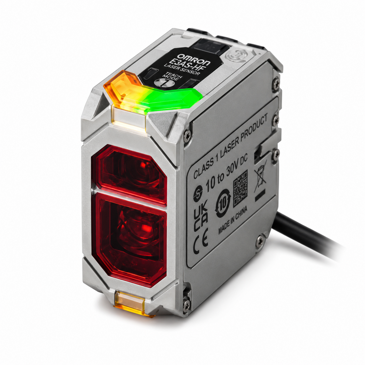 Omron E3AS-HF6000DM TOF Laser Sensor with Built-in Amplifier (Diffuse Beam, NPN/PNP, IO-Link COM3)