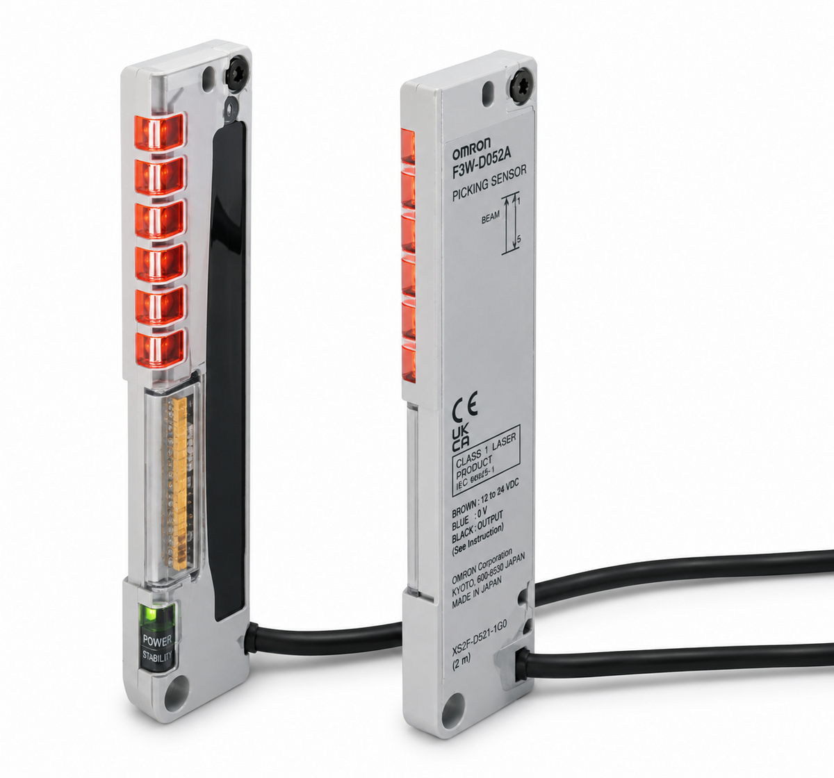 Omron F3W-D052 Picking Sensor (Through-beam, 5 Beams, 100mm Width, NPN/PNP)