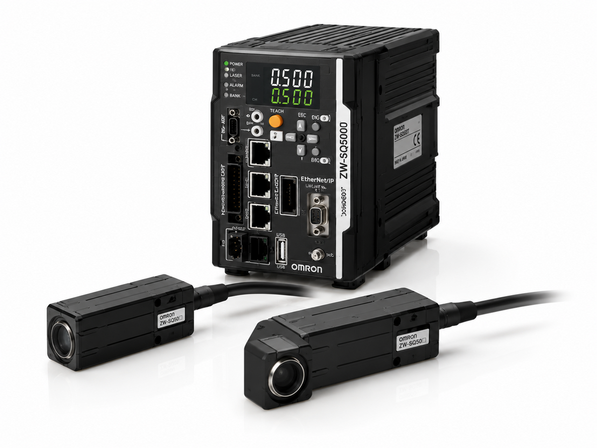 Omron ZW-SQ Series Confocal Fiber Displacement Sensor Head (Square Right-angle, Ultra-compact)