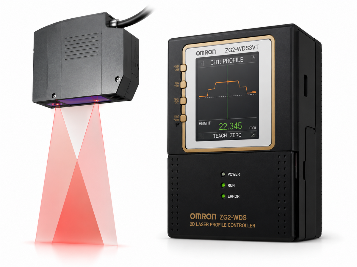 Omron ZG2 2D Laser Profile Sensor Controller (NPN/PNP, 24VDC, with/without PC software)