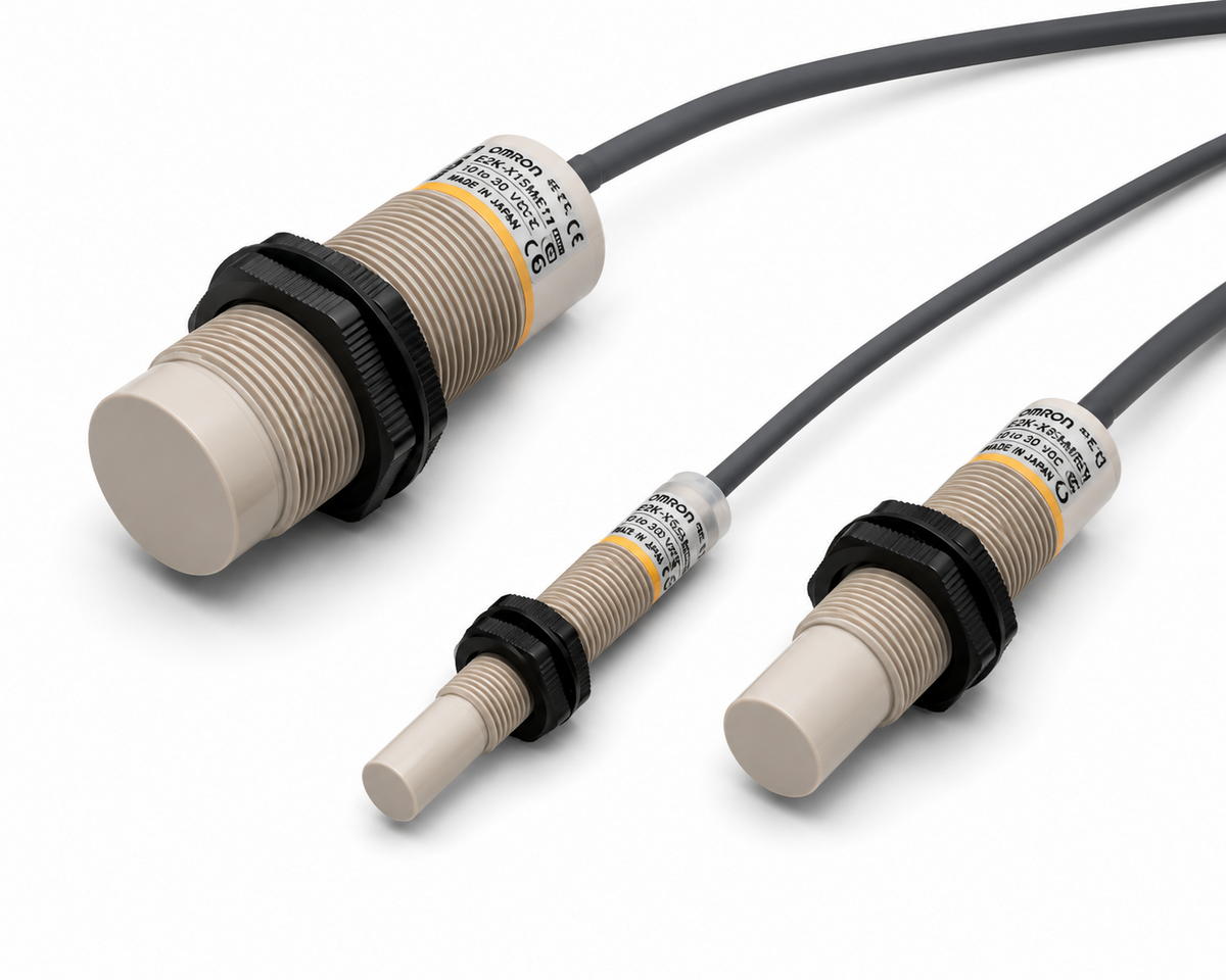 Omron E2K-X General-purpose Cylindrical Capacitive Proximity Sensor (M12/M18/M30, Unshielded)