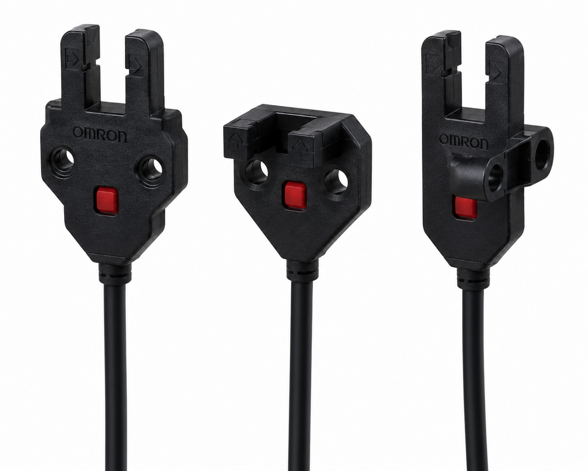 Omron EE-SX77 / EE-SX87 Slim Cable Photomicrosensor (5mm Slot, NPN/PNP, Standard/L/T-shaped)