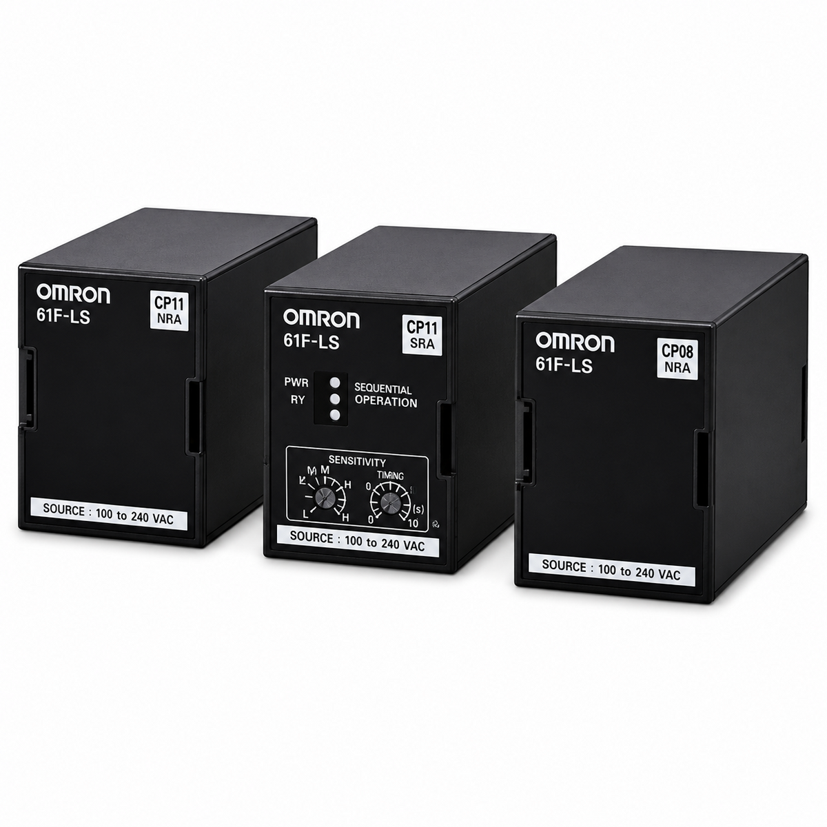Omron 61F-LS Floatless Level Switch (Compact Plug-in, Normal/High-func/DC, 24~240VAC/DC)