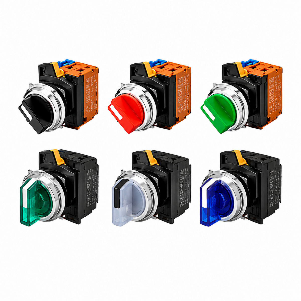 Omron A30NS/NW Selector Switch Parts (Op.Units, LED Lamps, Collar, Contact Blocks, Lighting — shared w/ A22N)