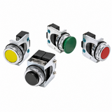 Omron ZAP Pushbutton Switch (30-dia., Z-series Built-in, Momentary, 1/2 output, 6 Colors)