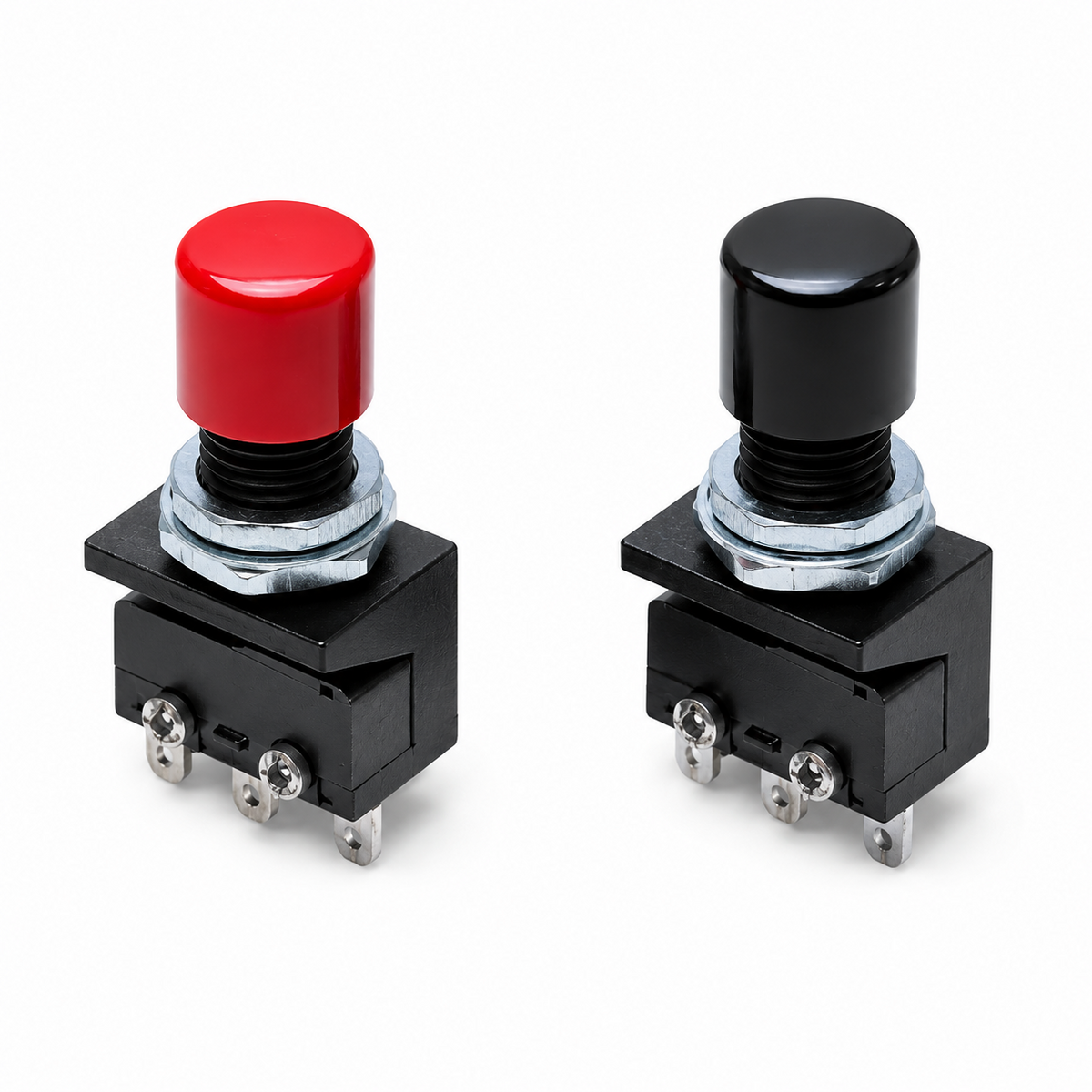 Omron A2A Subminiature Pushbutton Switch (10.5-dia., SPDT, Momentary, Solder terminal)