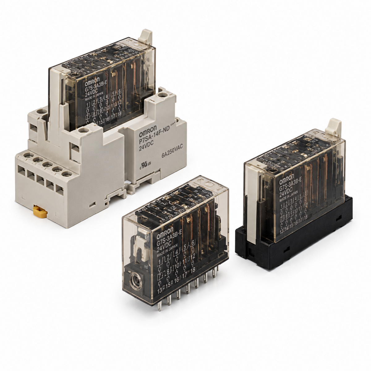 Omron G7S-[]-E Relay with Forcibly Guided Contacts (10A, 6-pole, 24VDC, Safety)