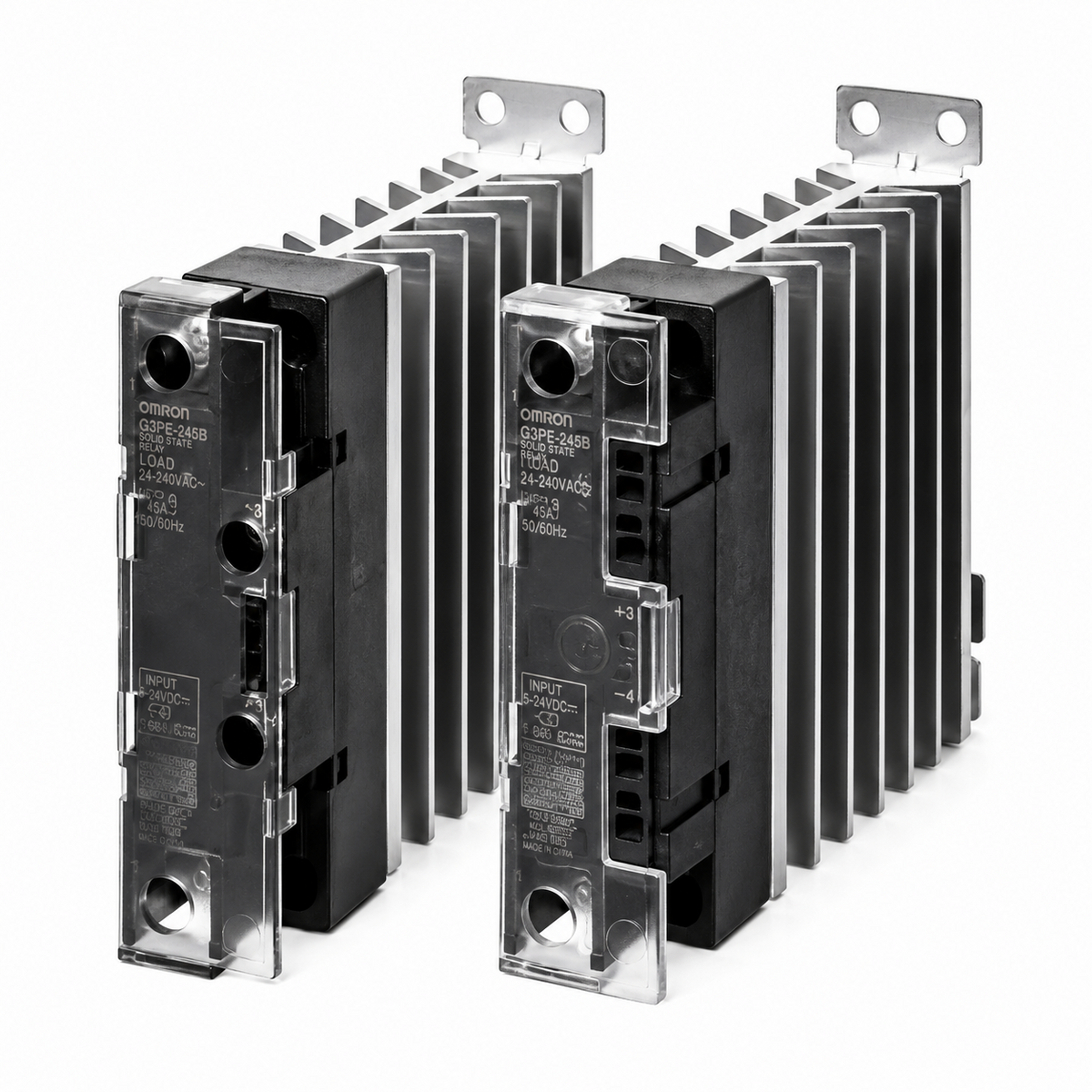 Omron G3PJ SSR for Heaters (Single-phase, 15/25A, 24-480VAC, Screw+Push-In, 12-24VDC)