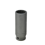 Genius Thin Wall Long Impact Socket 1/2" Drive 6-Point Metric (8–23mm)