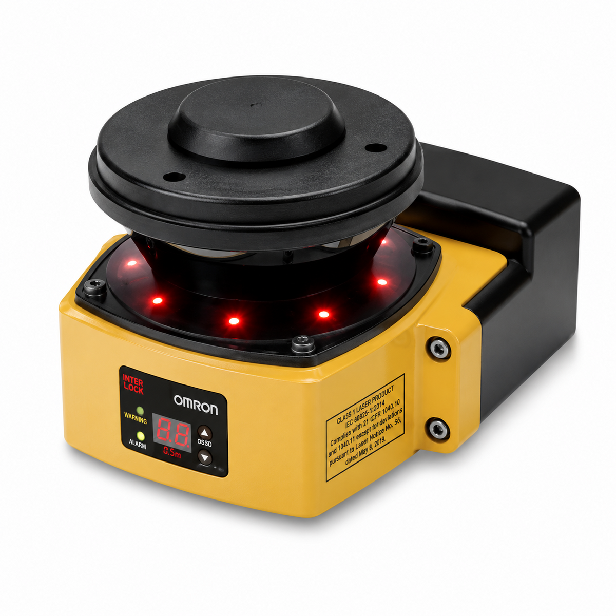 Omron OS32C Safety Laser Scanner (Compact 104.5mm, 1.3kg, 3m/4m, EtherNet/IP, Back+Side Entry)