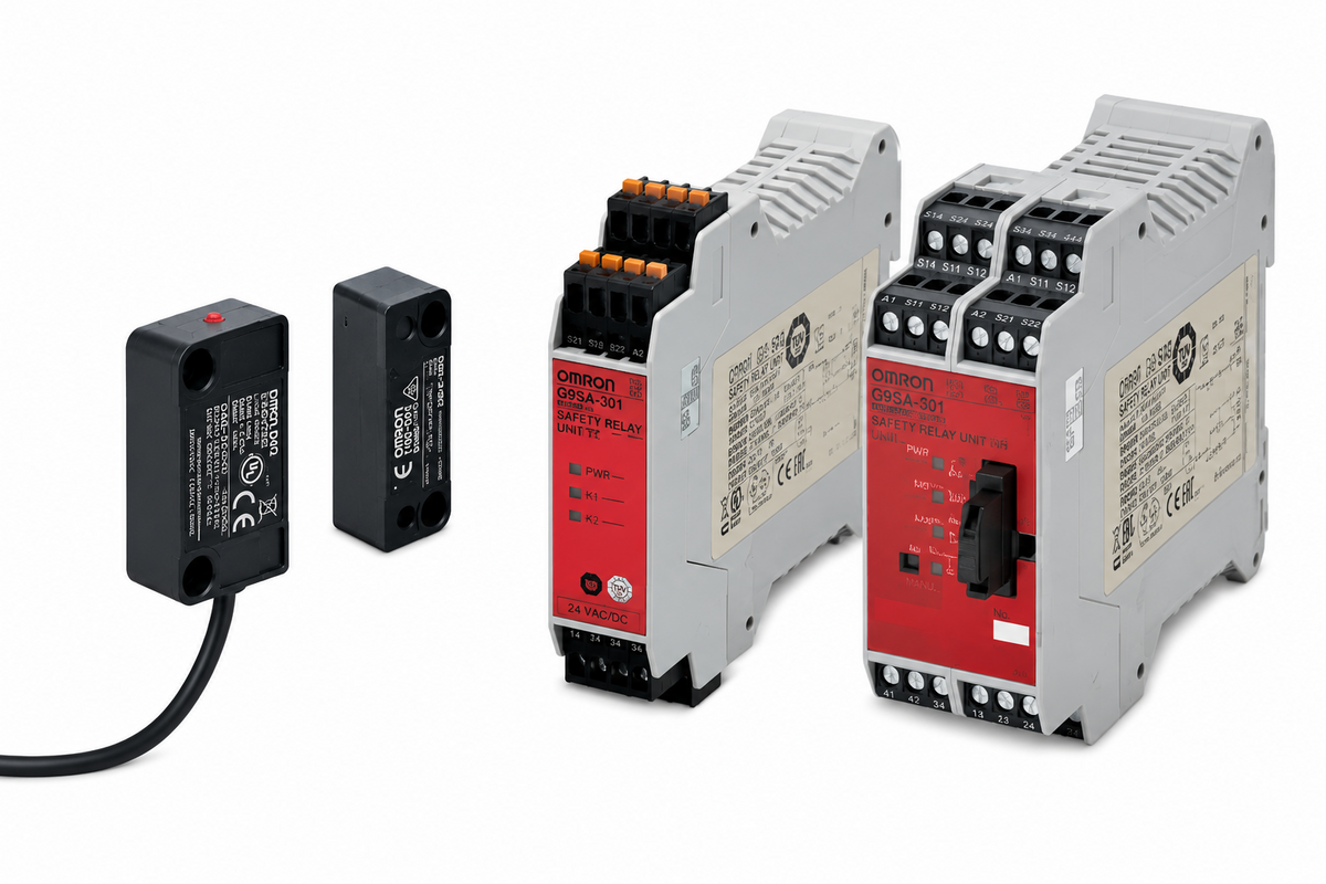 Omron D40A Non-Contact Door Switch (PNP, Cable+M12, for G9SX-NS/G9SP Controller)