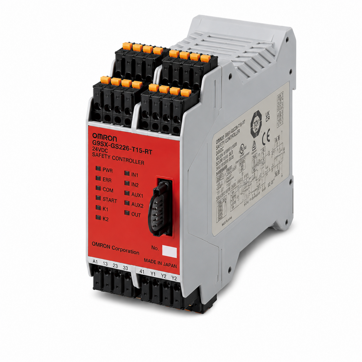 Omron G9SX-GS Safety Guard Switching Unit (2+2SO/6Aux, 0-15s Delay, AND, 24VDC)