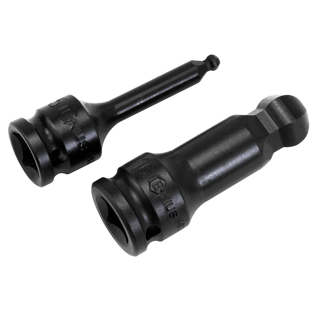 Genius Impact Ball Point Hex Bit Socket 1/2" Drive (4–19mm)