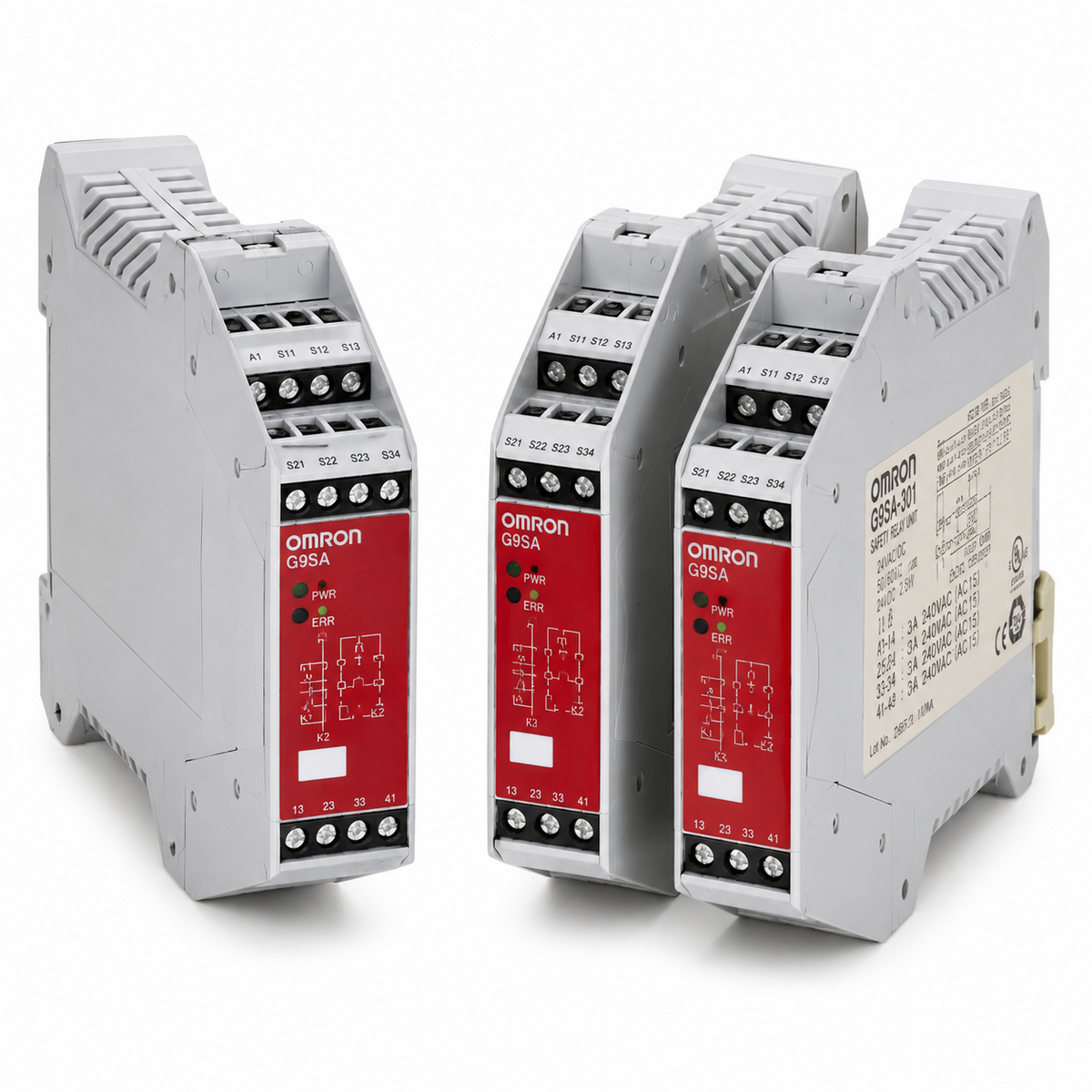 Omron G9SB Safety Relay Unit (Ultra Slim, DPST-NO/3PST-NO, Auto/Manual Reset, 24VAC/VDC)