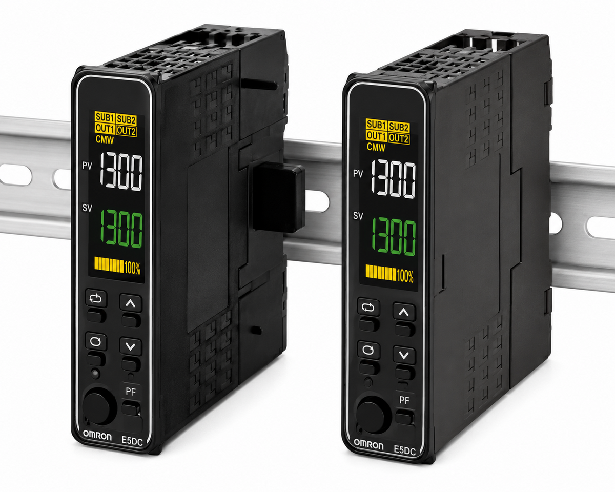 Omron E5DC-RX[]ASM Digital Temperature Controller (22.5mm DIN, Relay Output, 100~240VAC, Screw Terminal (Standard Mount))