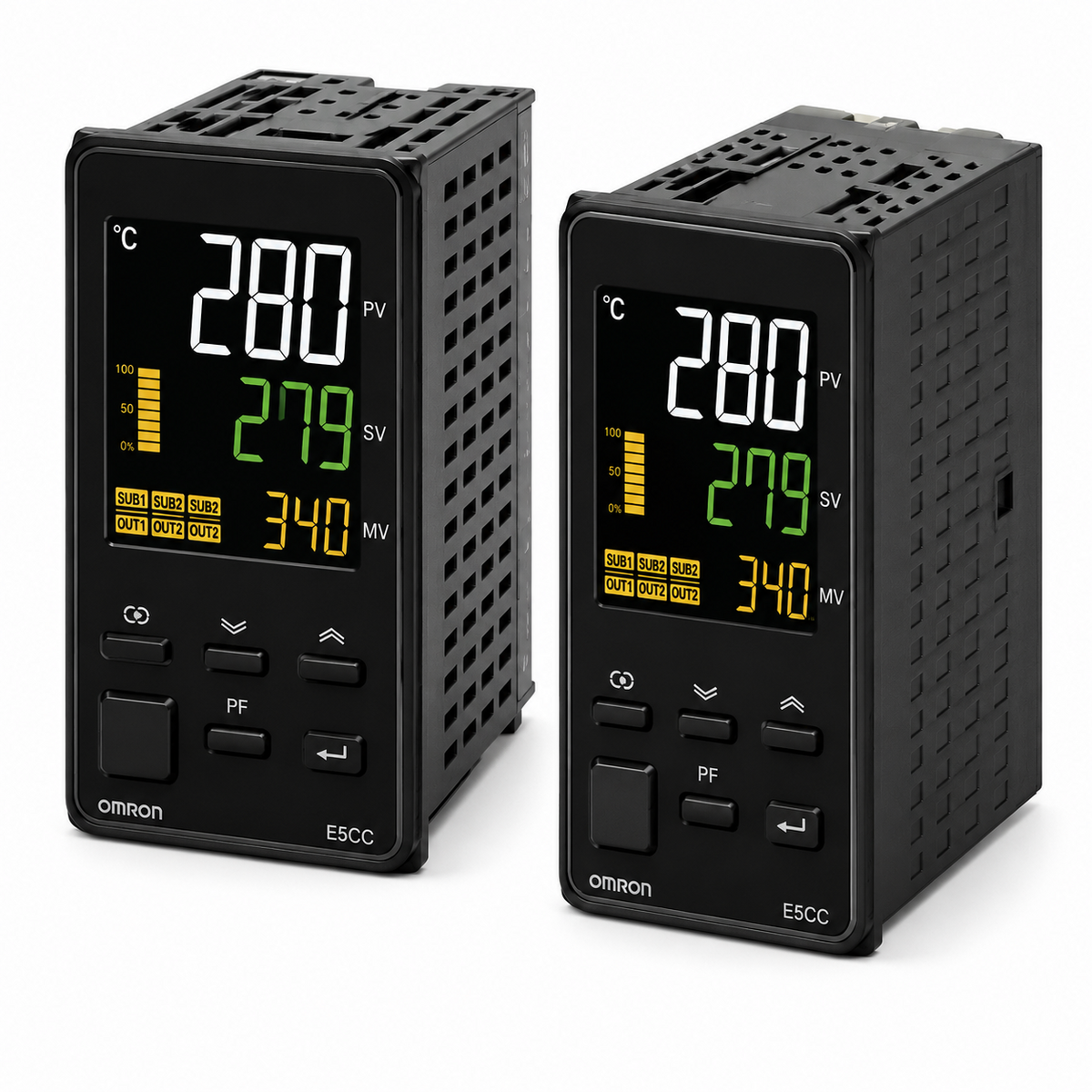 Omron E5EC-RX4ABM Digital Temperature Controller (48x96mm, Relay Output, 4 Aux, 100~240VAC, Push-In Plus)