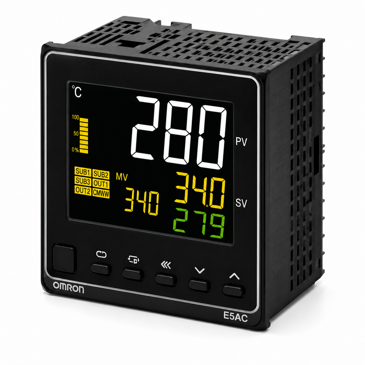 Omron E5AC-RR45AM Digital Temperature Controller (96x96mm, Relay Output, 100~240VAC, Screw Terminal)